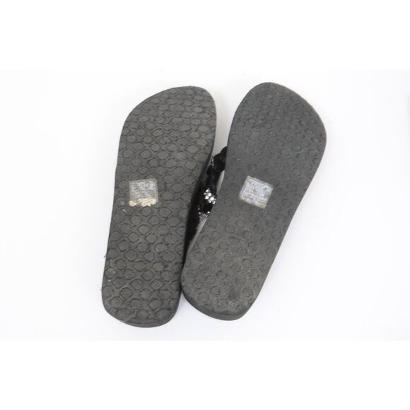 Skechers Rhonestone Bling Slip On Wedge Flip Flop Sandals Women's 10 Beach Vacay - Picture 7 of 8